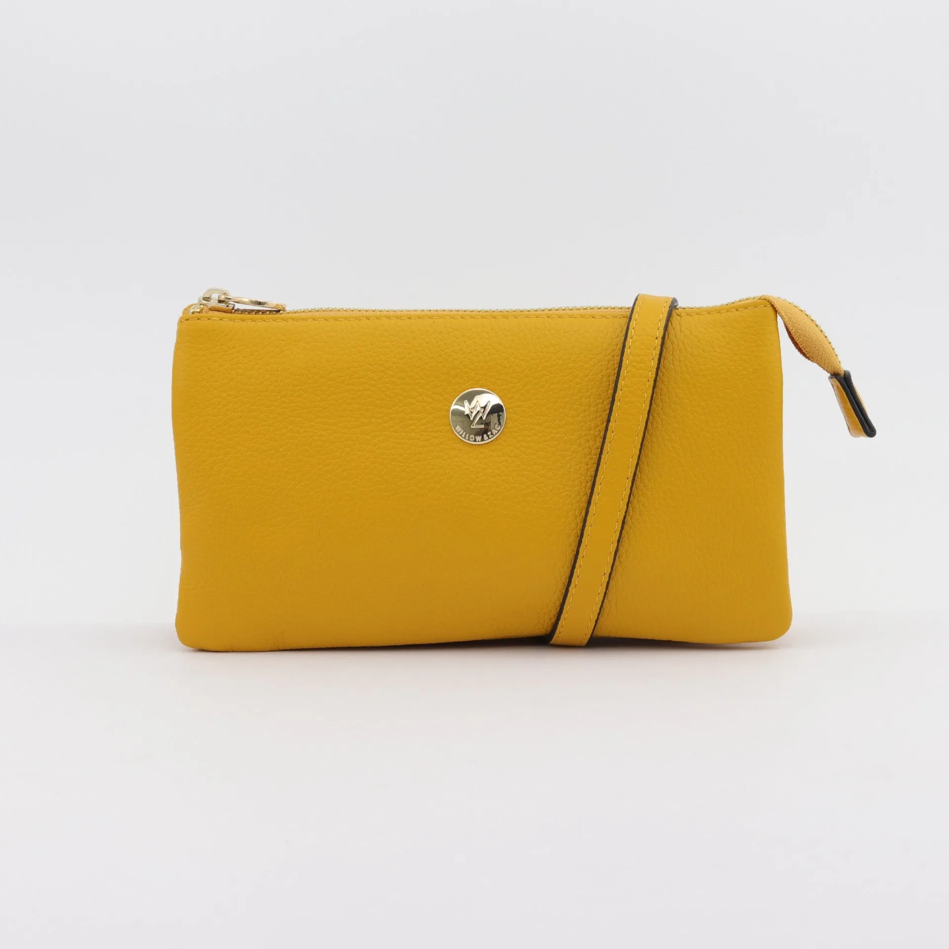 Evie pebbled leather clutch crossbody