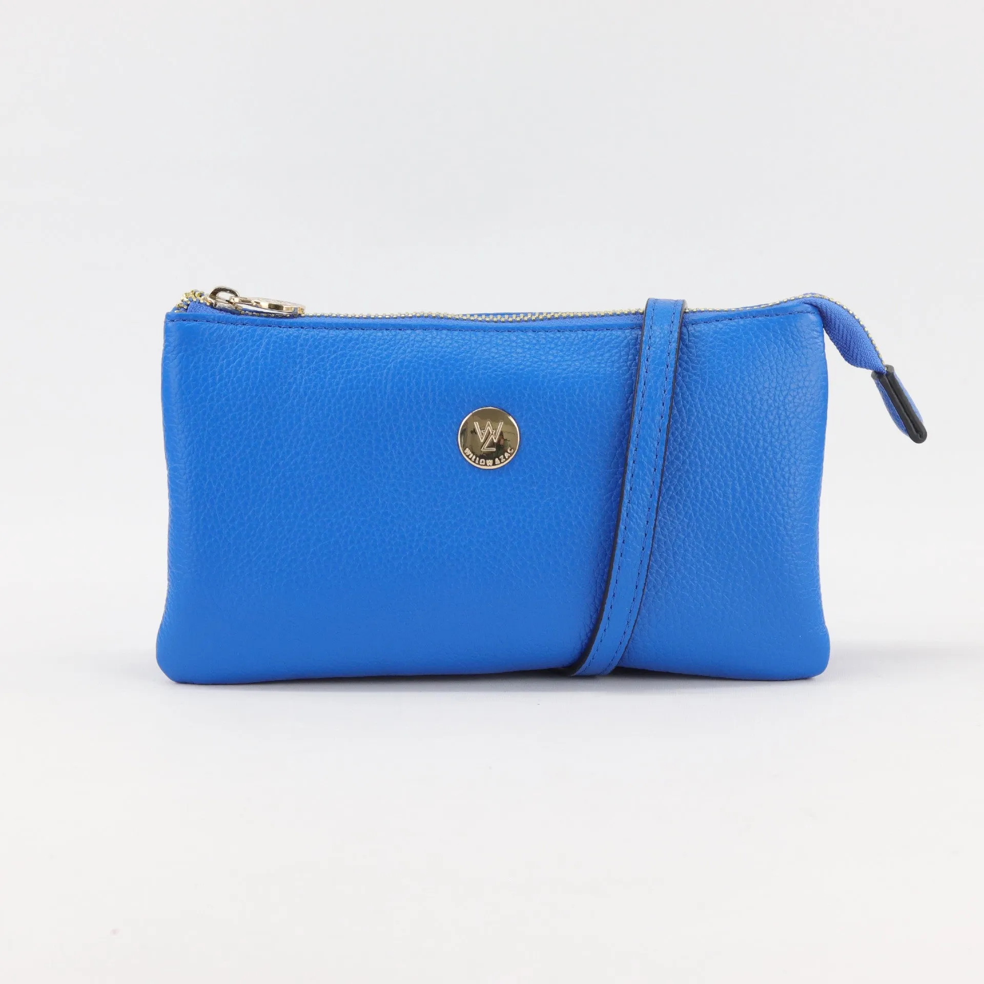 Evie pebbled leather clutch crossbody