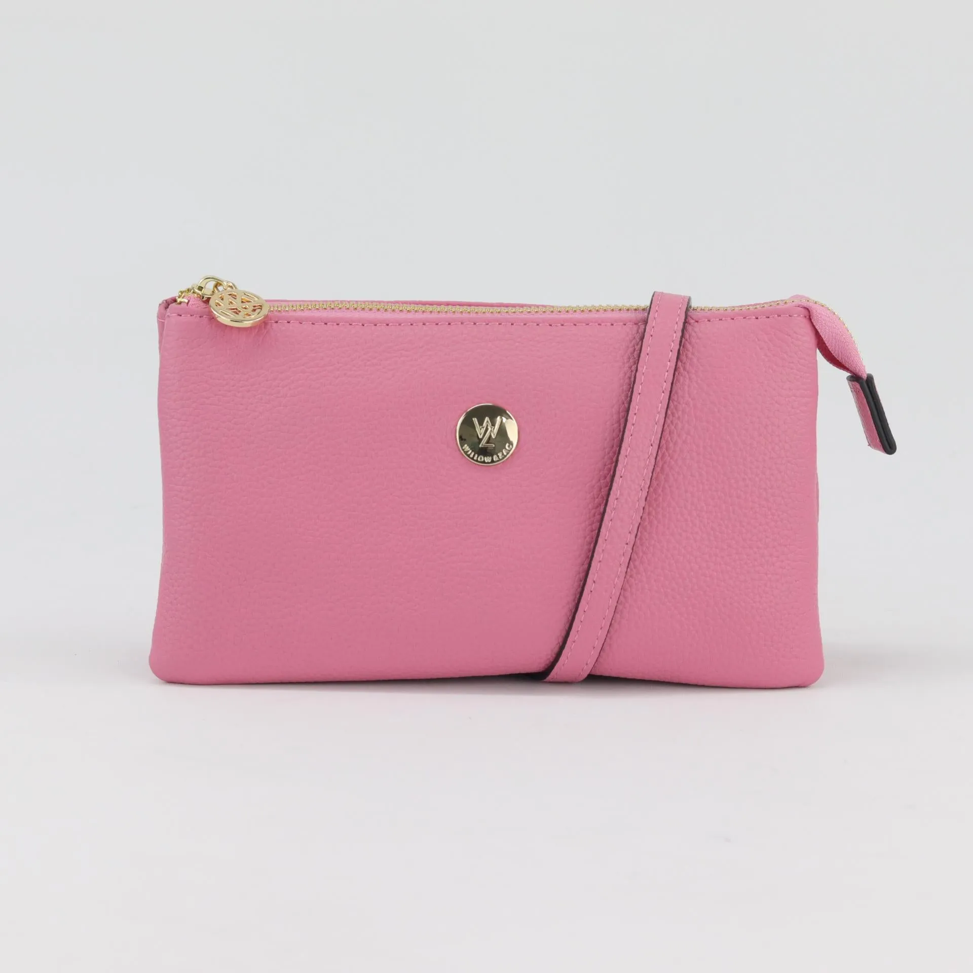 Evie pebbled leather clutch crossbody