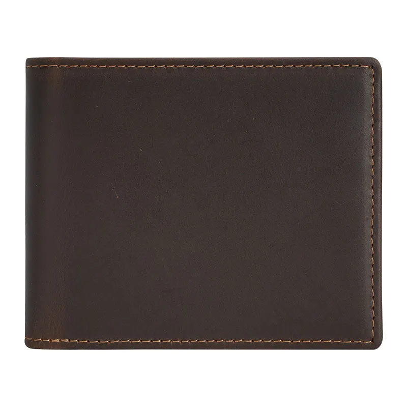 Full Grain Genuine Leather Short Wallet