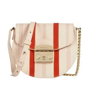 Furla Metropolis Mini Crossbody Round - Tangerine   Beige