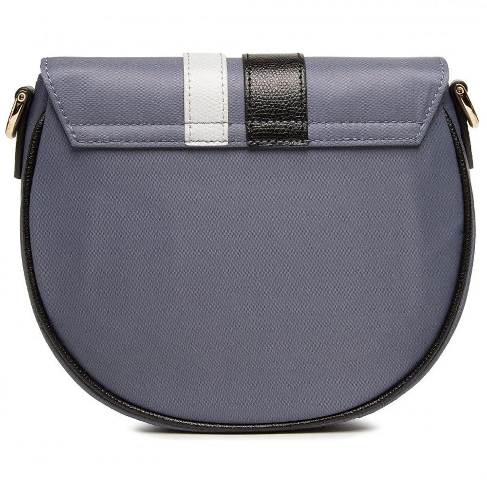 Furla Metropolis Mini Round Crossbody Bag - Blue Denim Nero Crystal