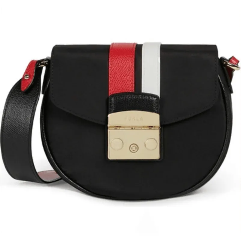 Furla Metropolis Mini Round Crossbody Bag - Nero Ruby