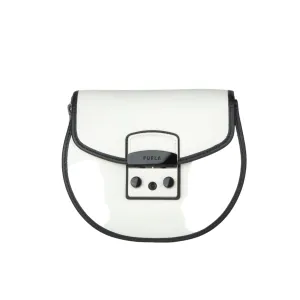 Furla Metropolis Mini Round Crossbody Bag - Talco Nero