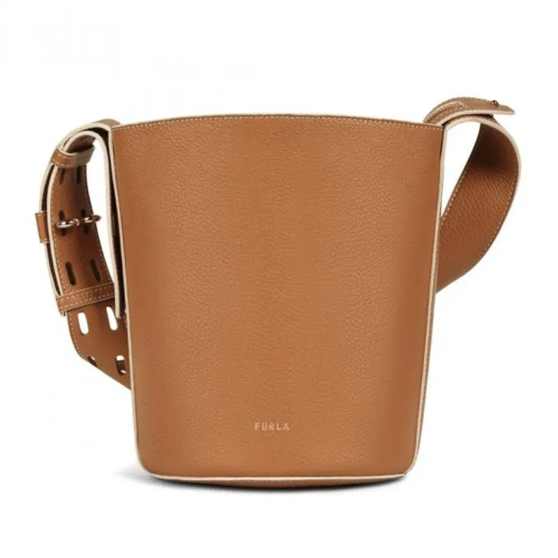 Furla Net Mini Bucket Bag - Miele Pergamena