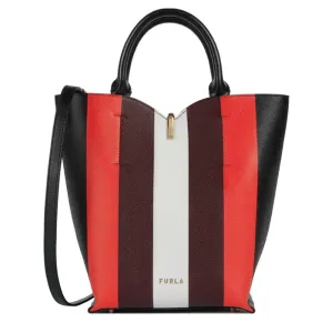 Furla Ribbon Small Bucket Bag - Nero Talco Burgundy