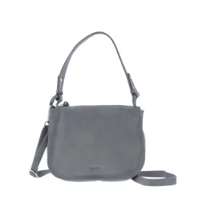 GABEE LEATHER PERRY CROSSBODY SHOULDER BAG GREY