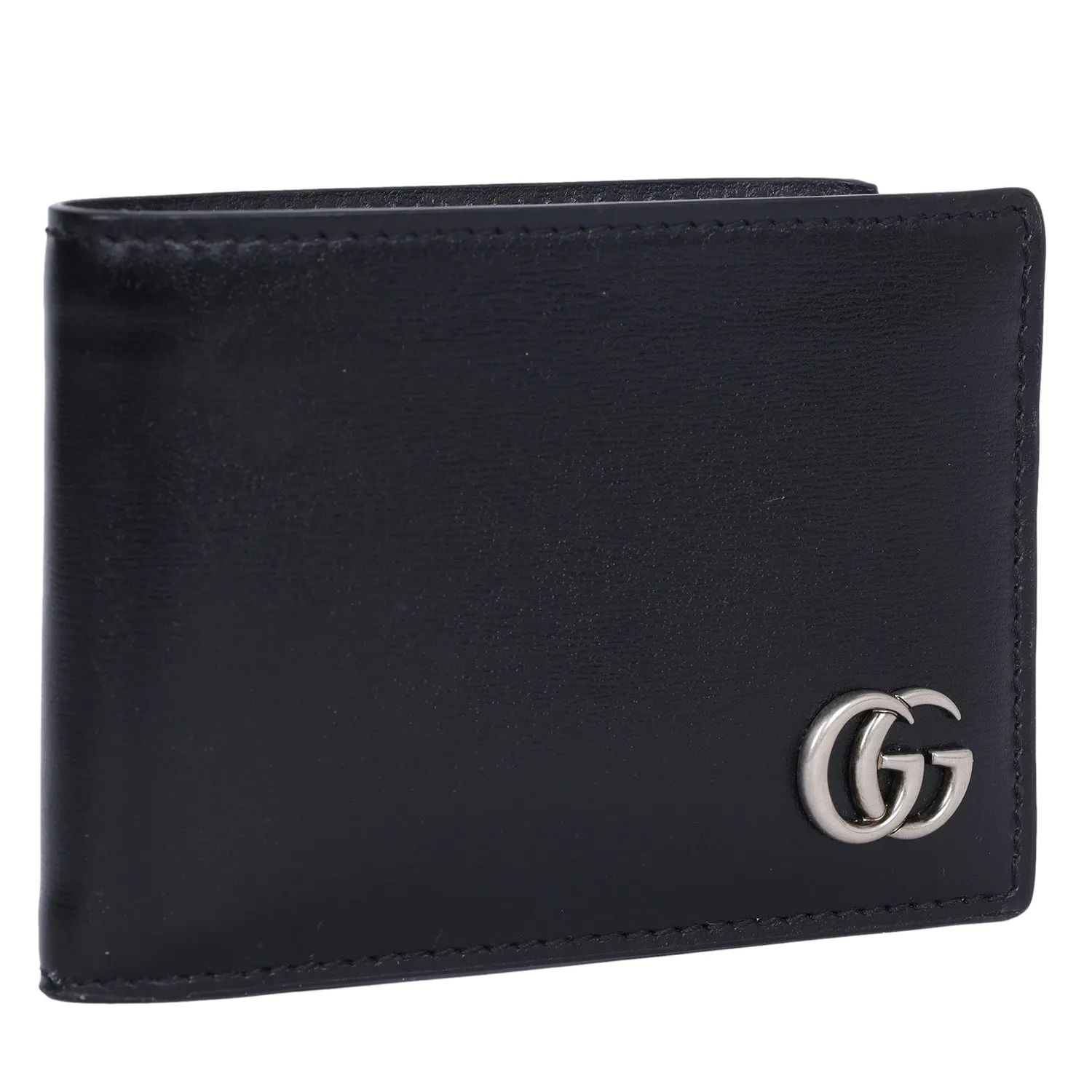 GG Marmont Black Leather Bi Fold Wallet (Authentic)