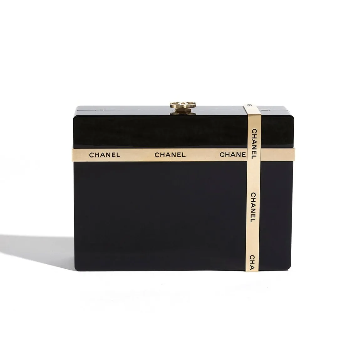 Gift Box Minaudière Black Clutch Bag GHW