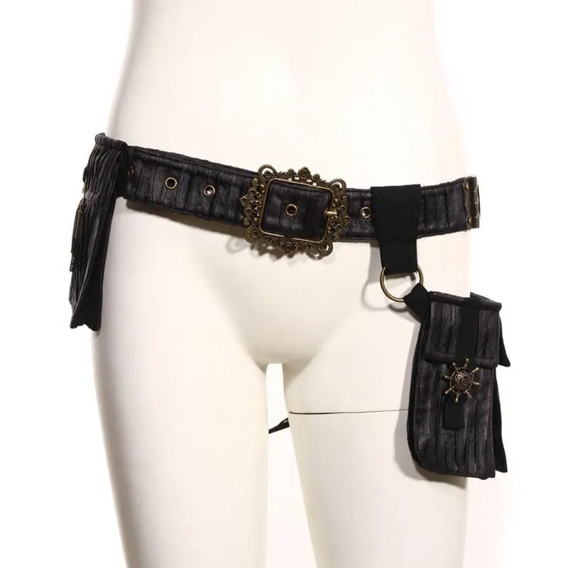 Goth Waist Belt with Pouch