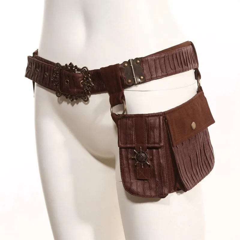 Goth Waist Belt with Pouch