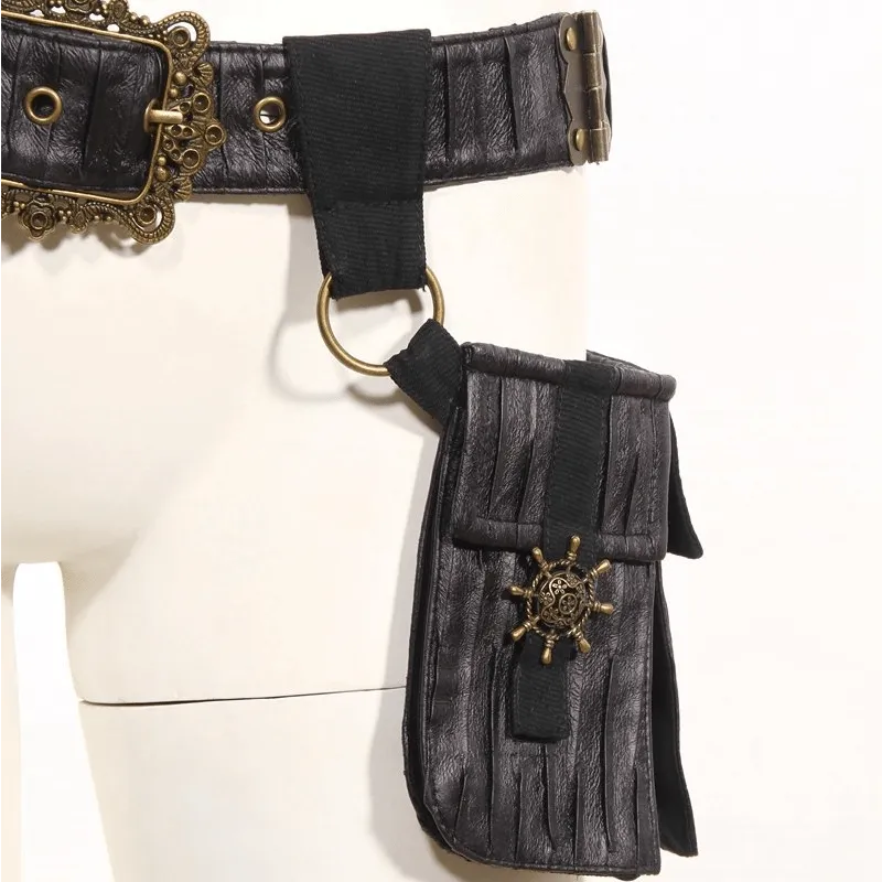 Goth Waist Belt with Pouch