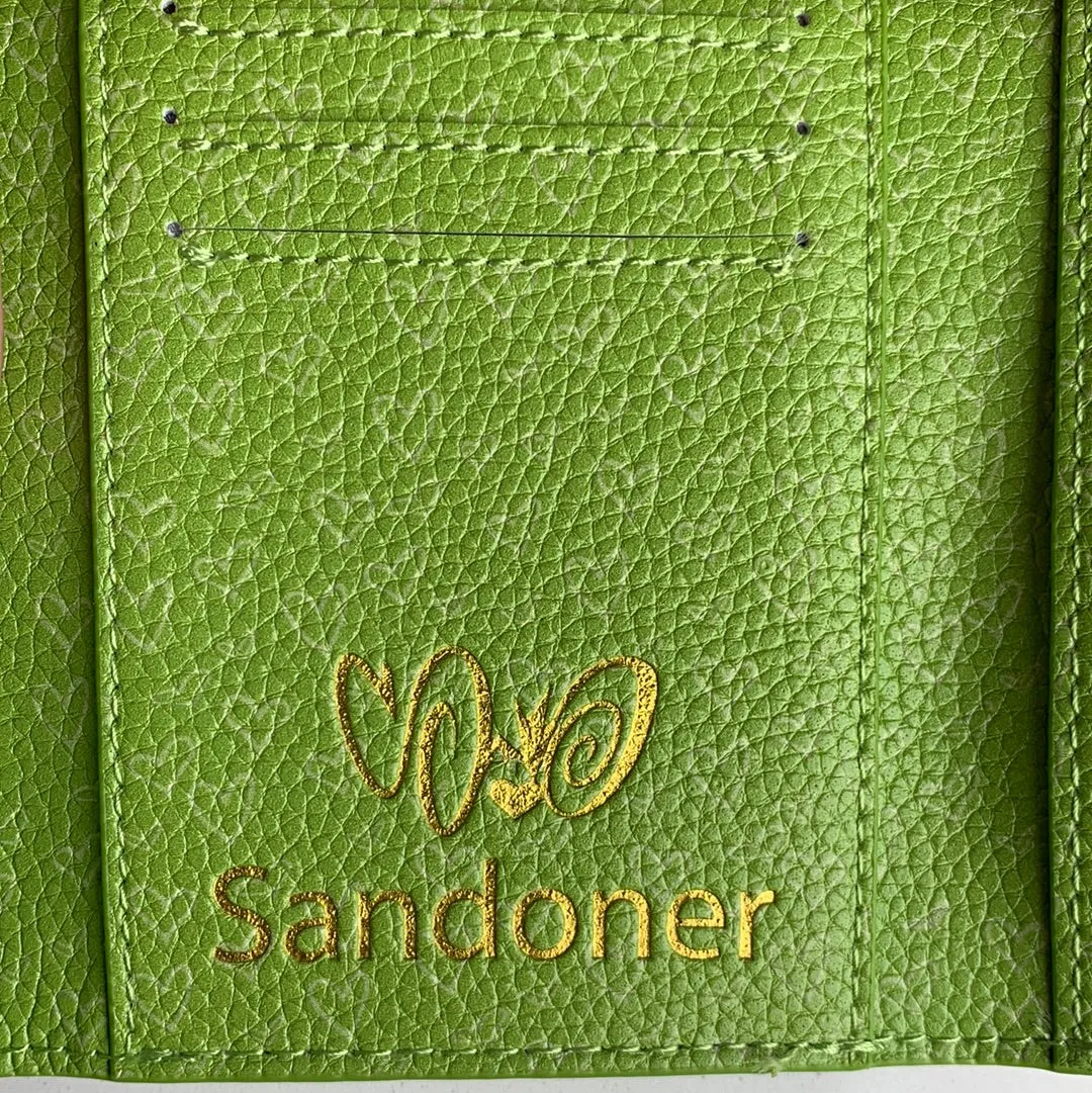 Green Stony Trifold Wallet