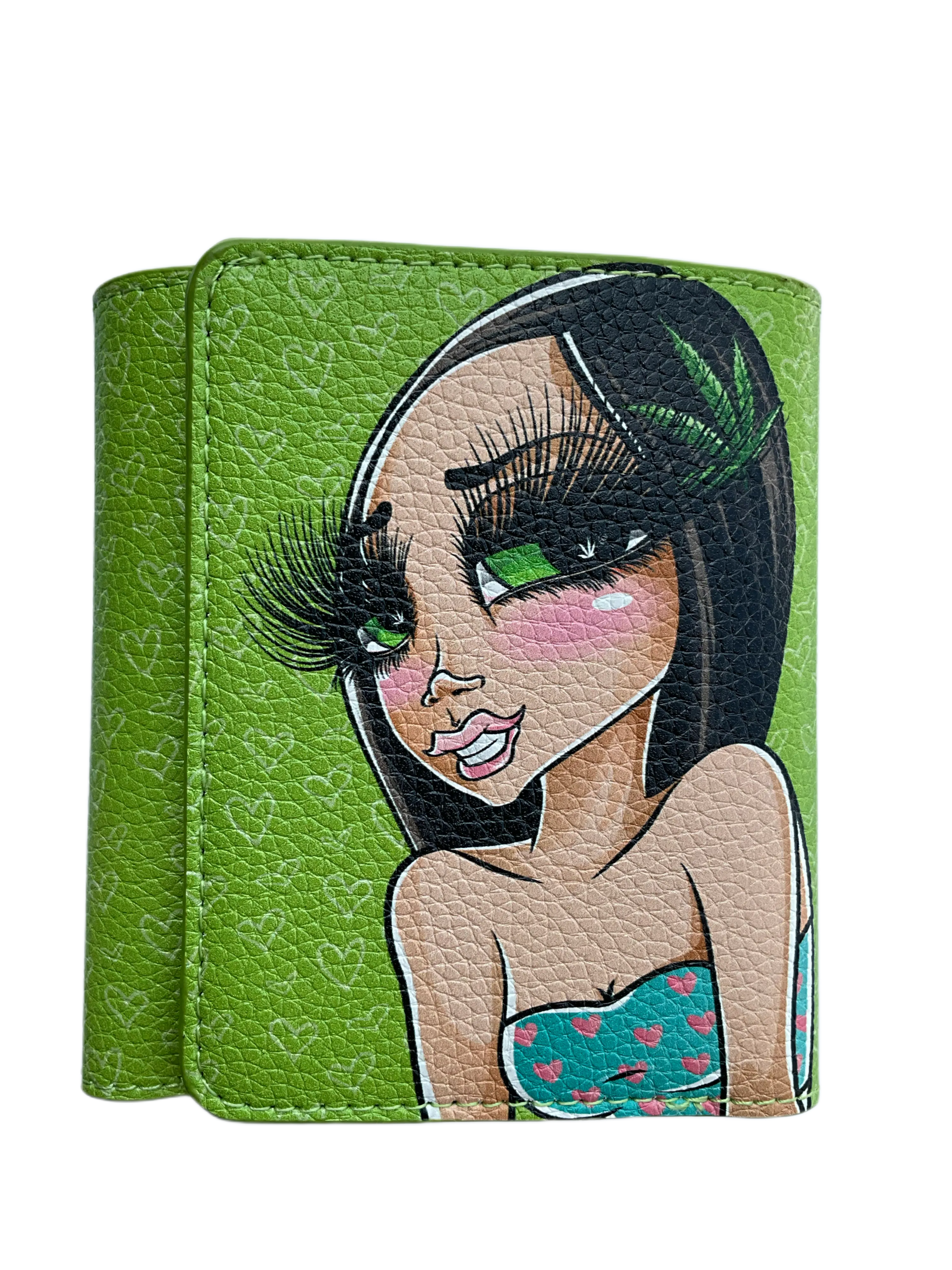 Green Stony Trifold Wallet