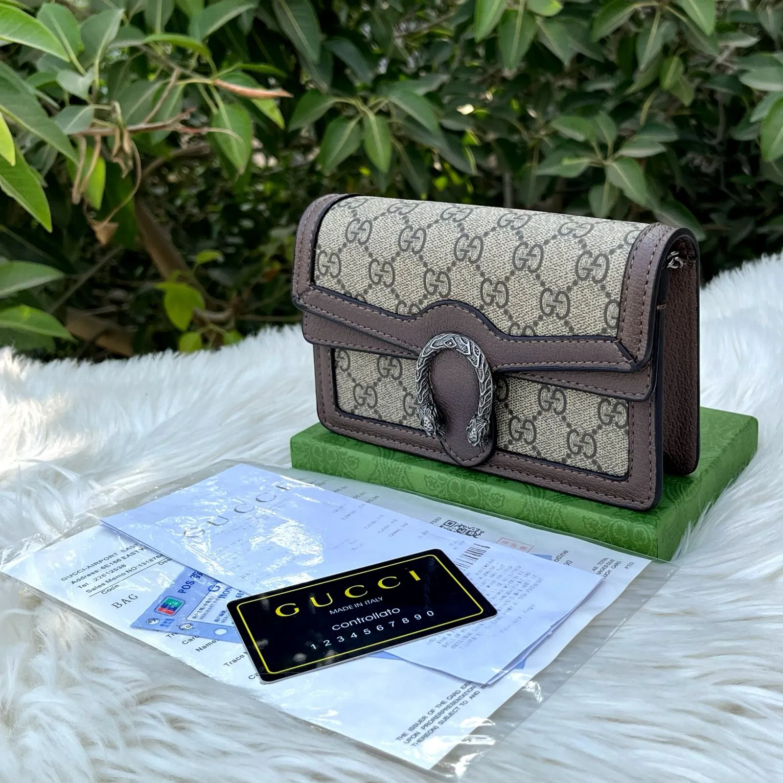 Gucci Dionysus-Inspired Super Mini Crossbody (Brown/Beige)