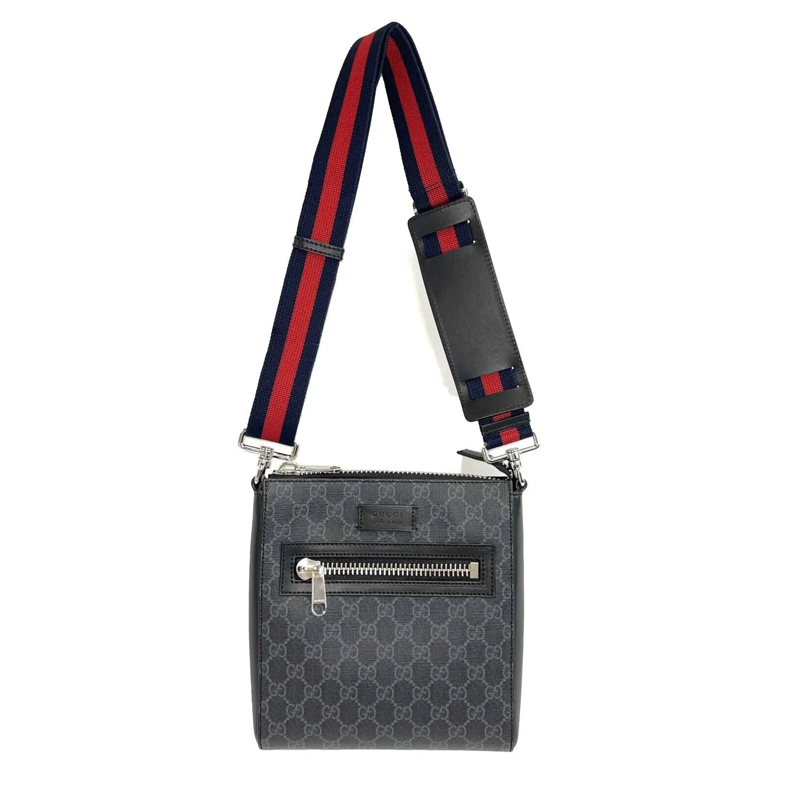 Gucci - New GG Supreme Small Messenger Bag - Black / Gray Canvas Crossbody