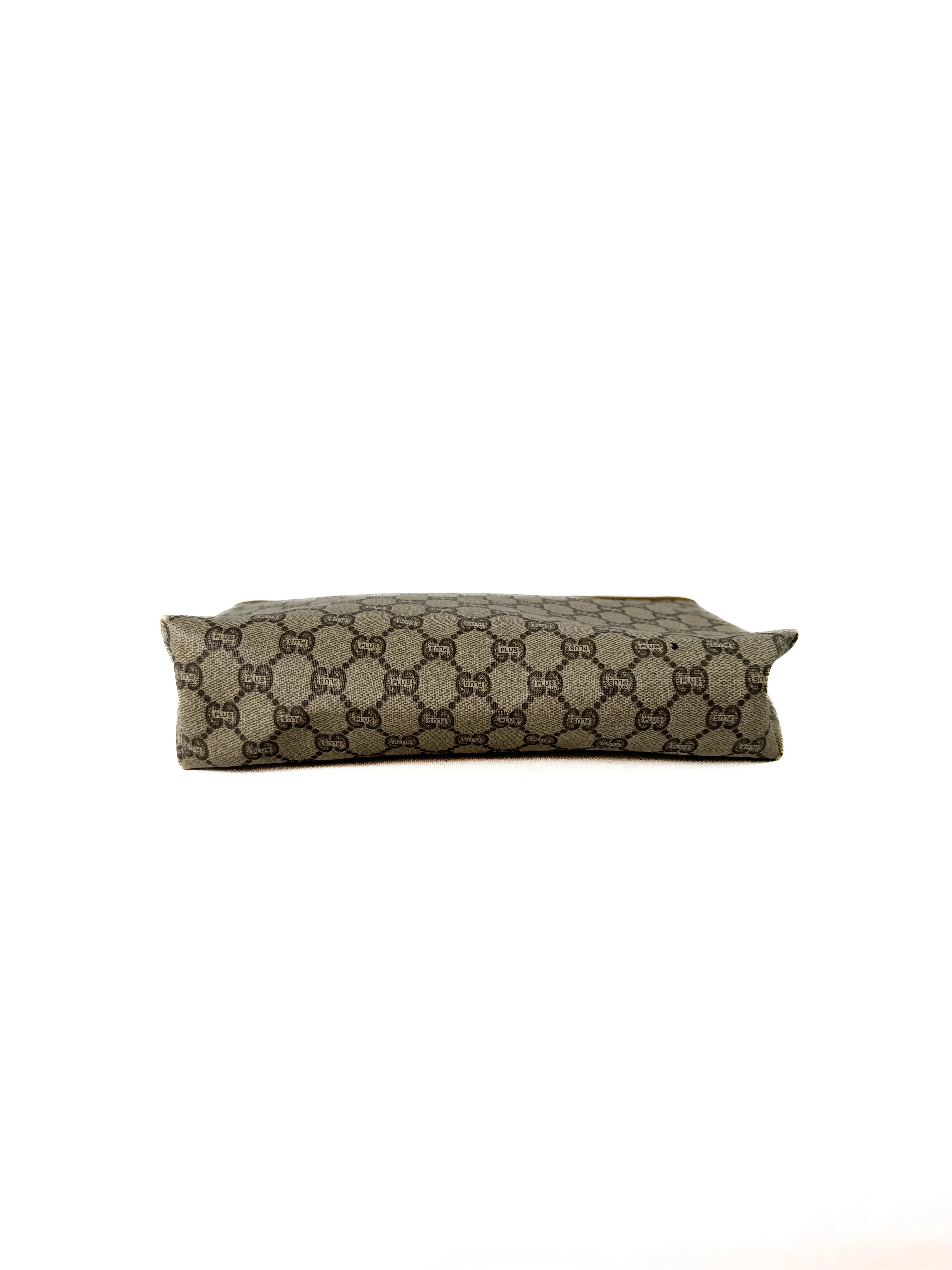 Gucci Plus signature vintage coated canvas clutch