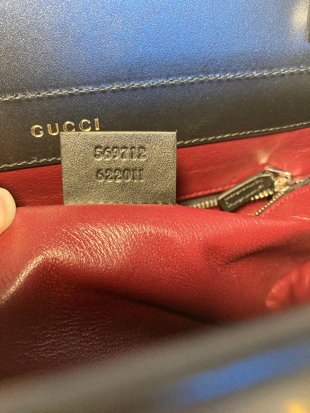 Gucci Zumi Shibuya Black and Tan Medium Top Handle Bag