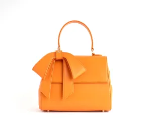 Gunas New York Cottontail Orange Vegan Leather Satchel Bag