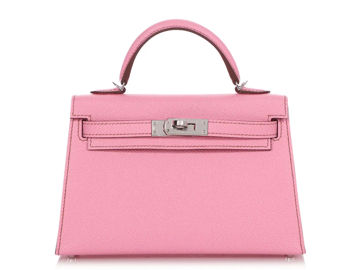 Hermès 5P Bubblegum Pink Epsom Mini Kelly 20