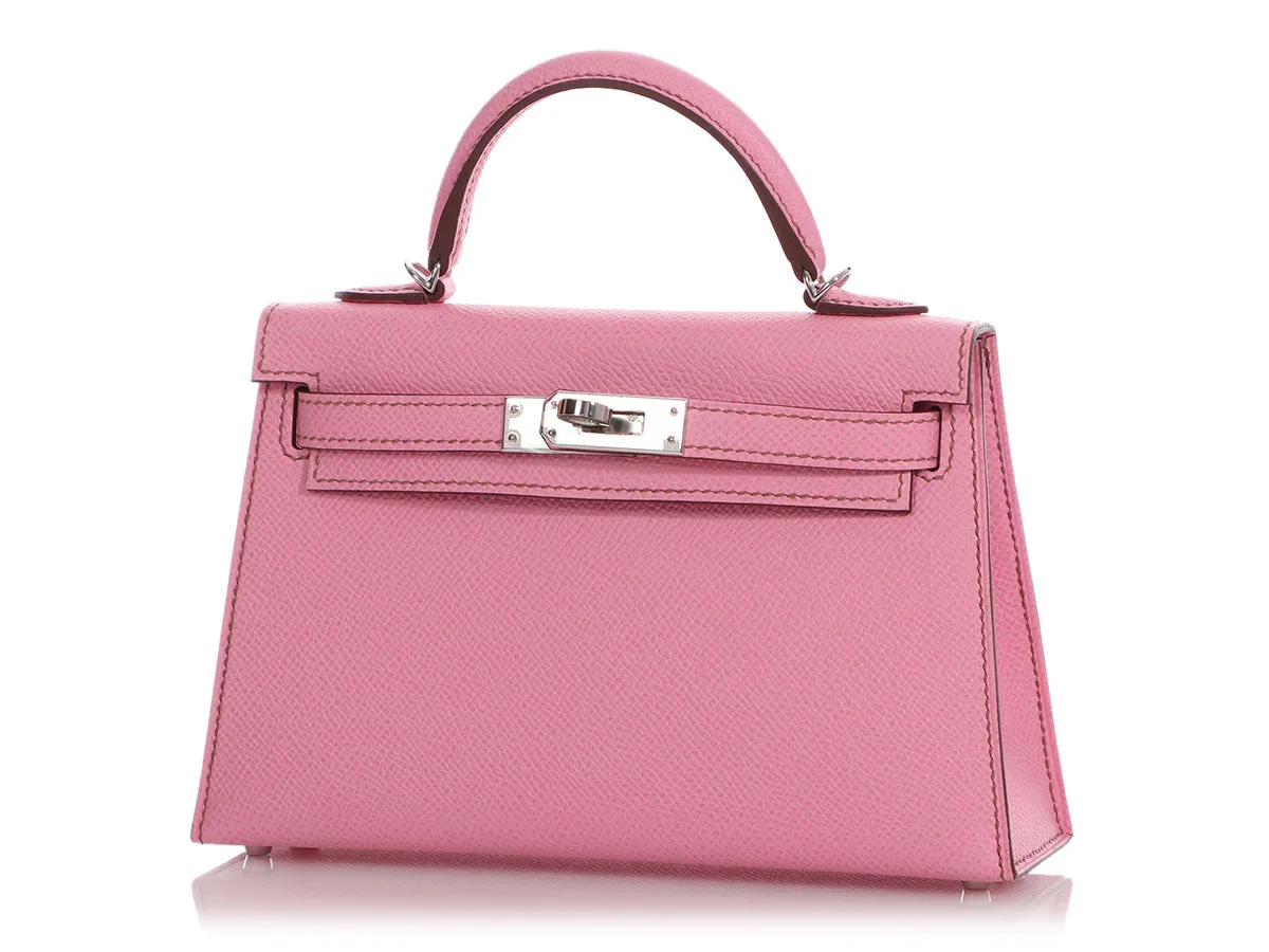 Hermès 5P Bubblegum Pink Epsom Mini Kelly 20