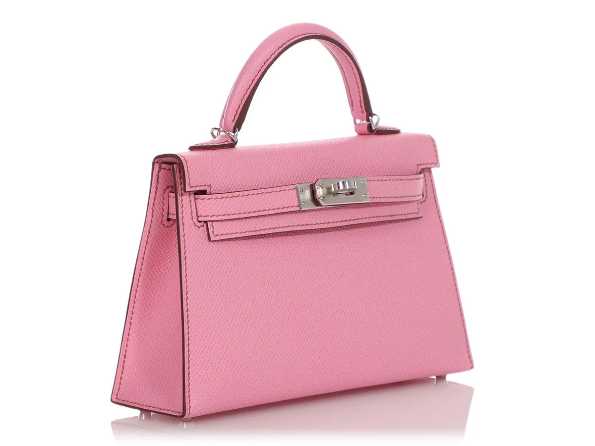 Hermès 5P Bubblegum Pink Epsom Mini Kelly 20