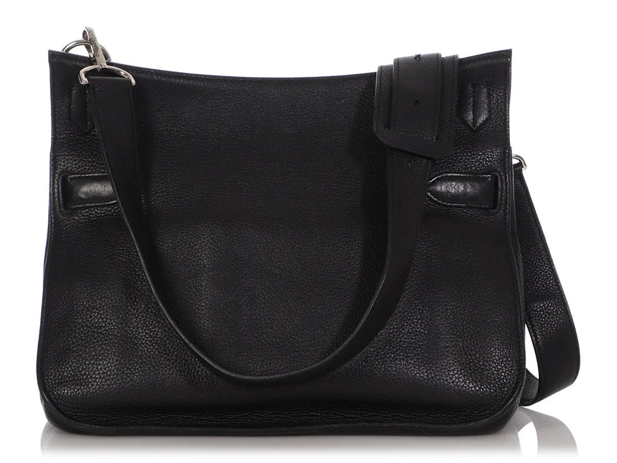 Hermès Black Leather Jypsière 34