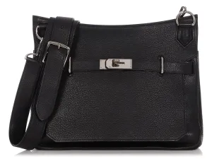 Hermès Black Leather Jypsière 34