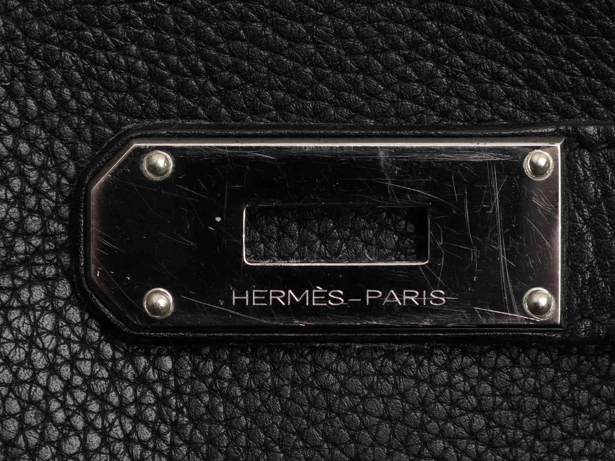 Hermès Black Leather Jypsière 34