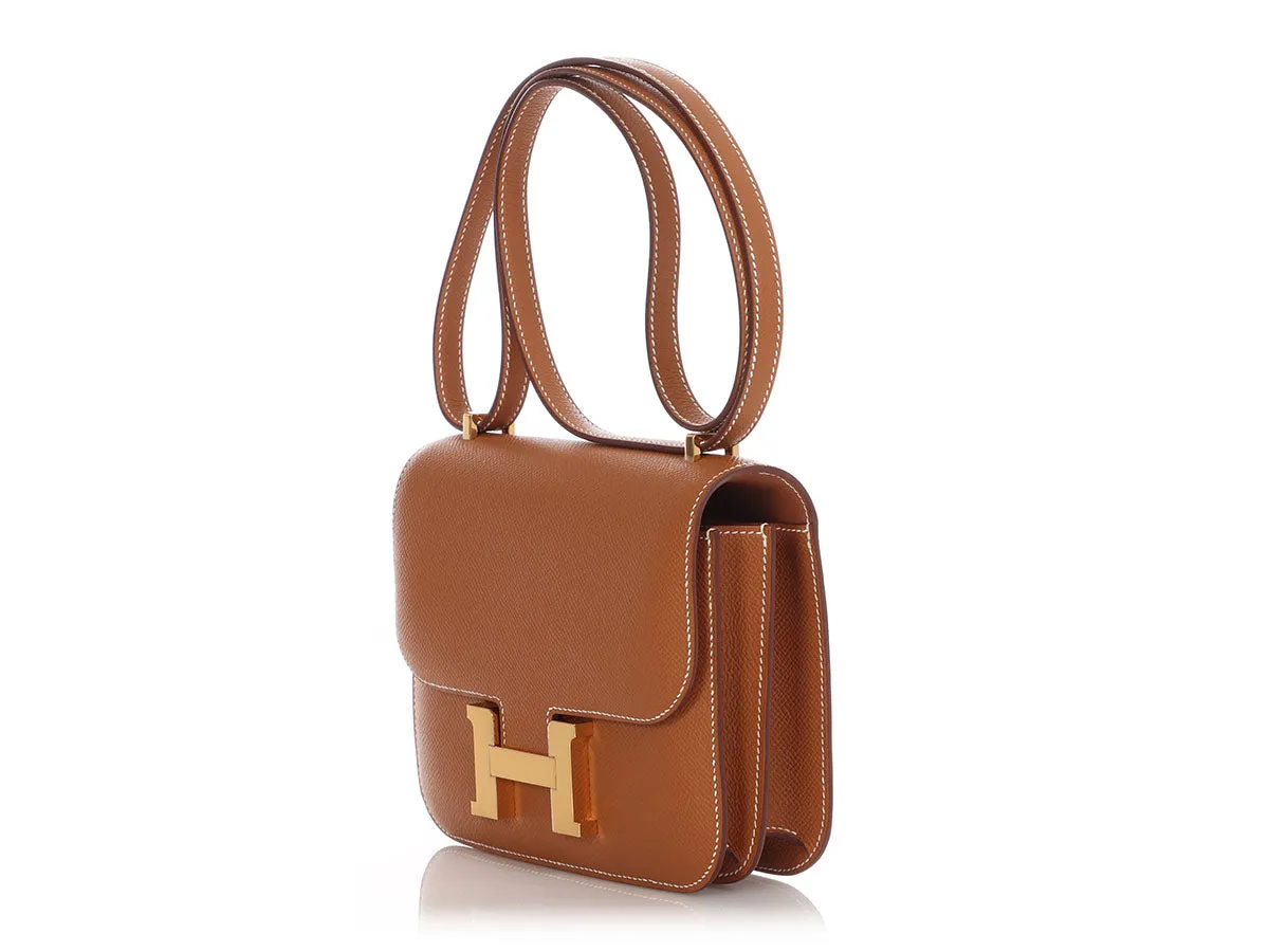 Hermès Gold Epsom Mirror Constance 18