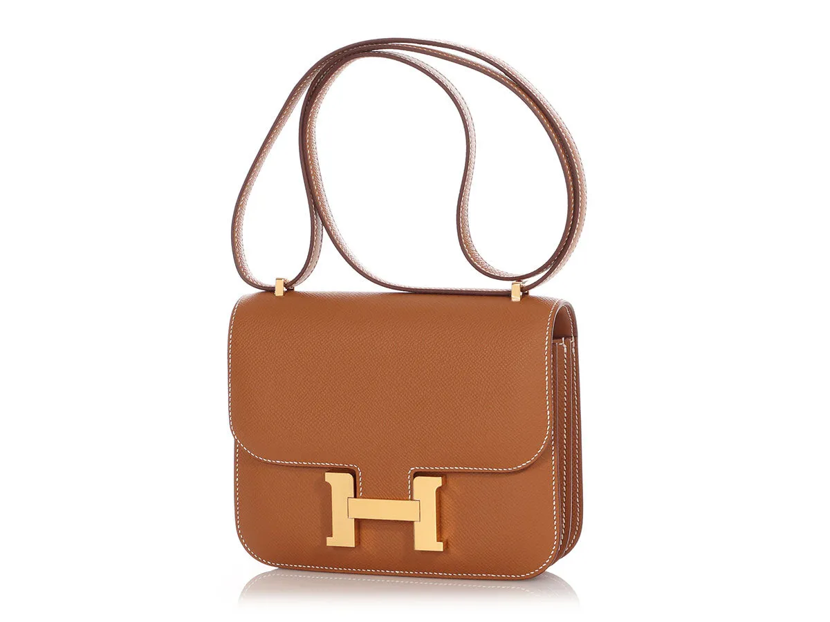 Hermès Gold Epsom Mirror Constance 18