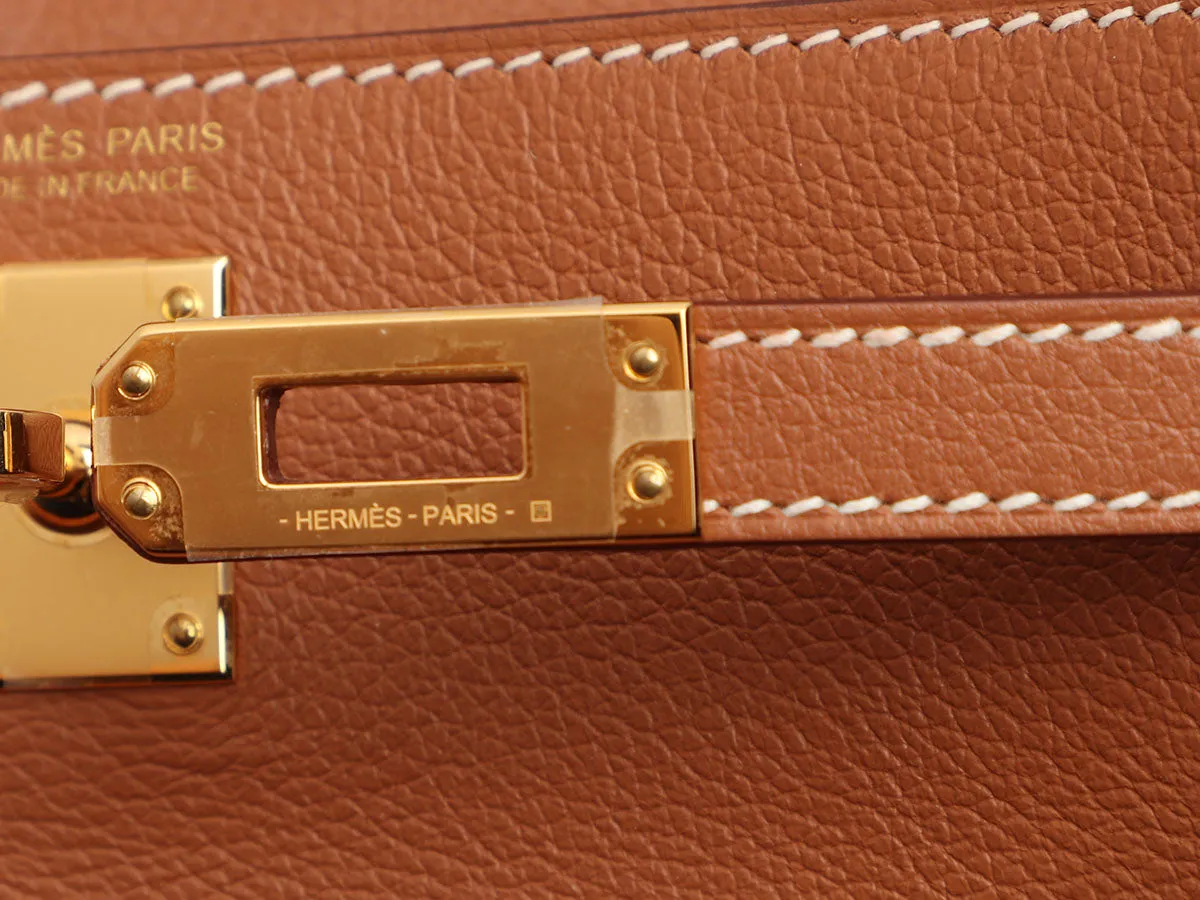 Hermès Gold Evercolor Kelly Danse