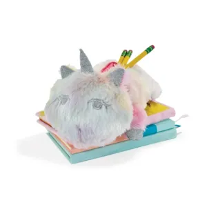 Iscream Unicorn Tie Dye Furry Pencil Case