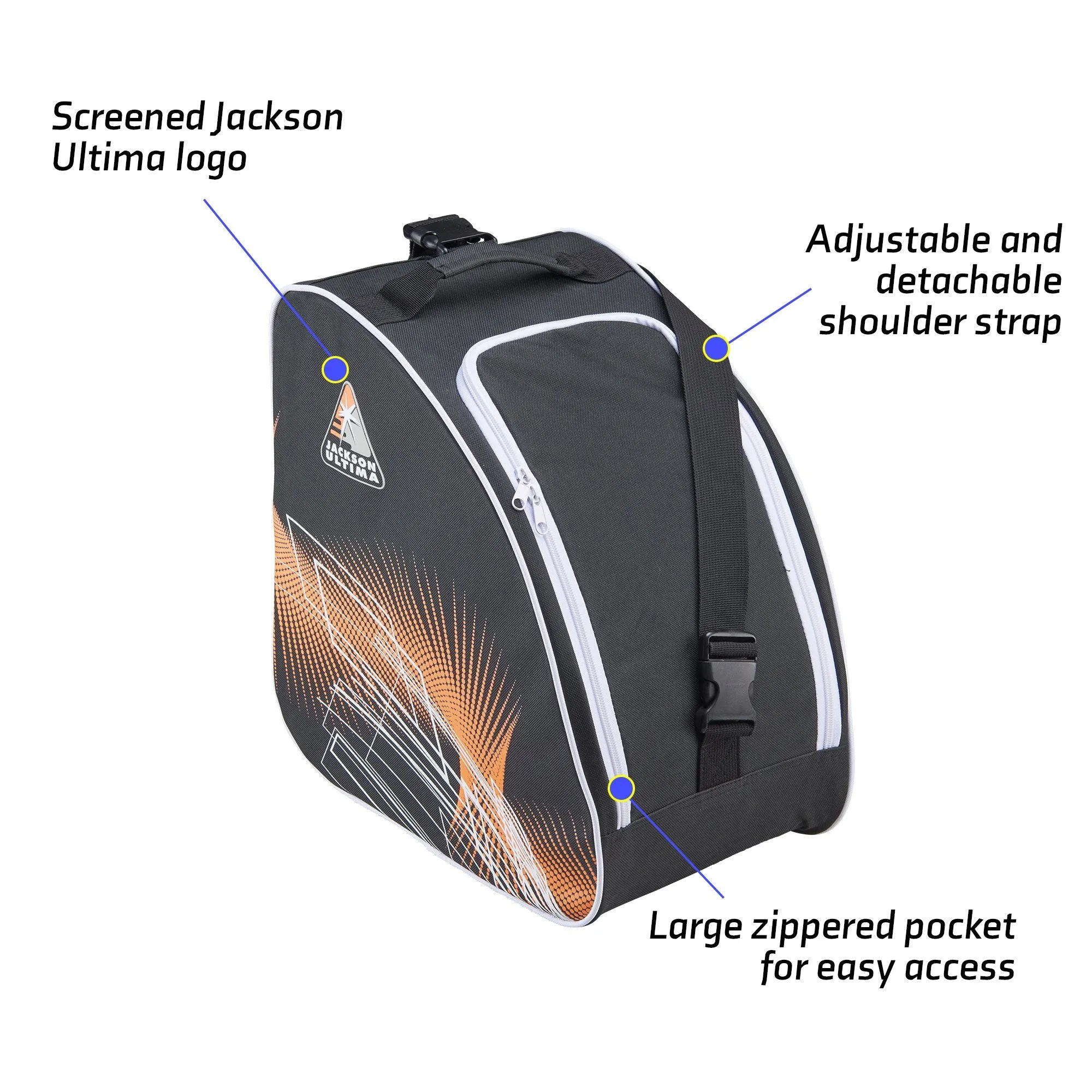 JACKSON OVERSIZED SKATE BAG  (BLACK/ORANGE)