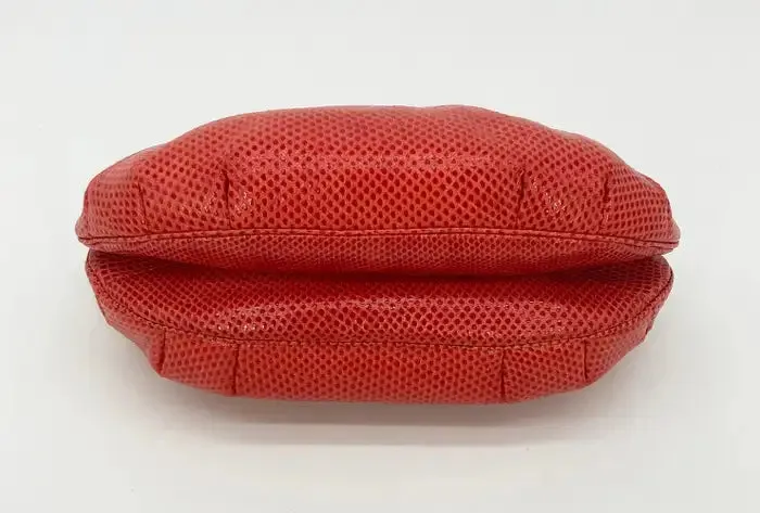 Judith Leiber Red Lizard Clutch