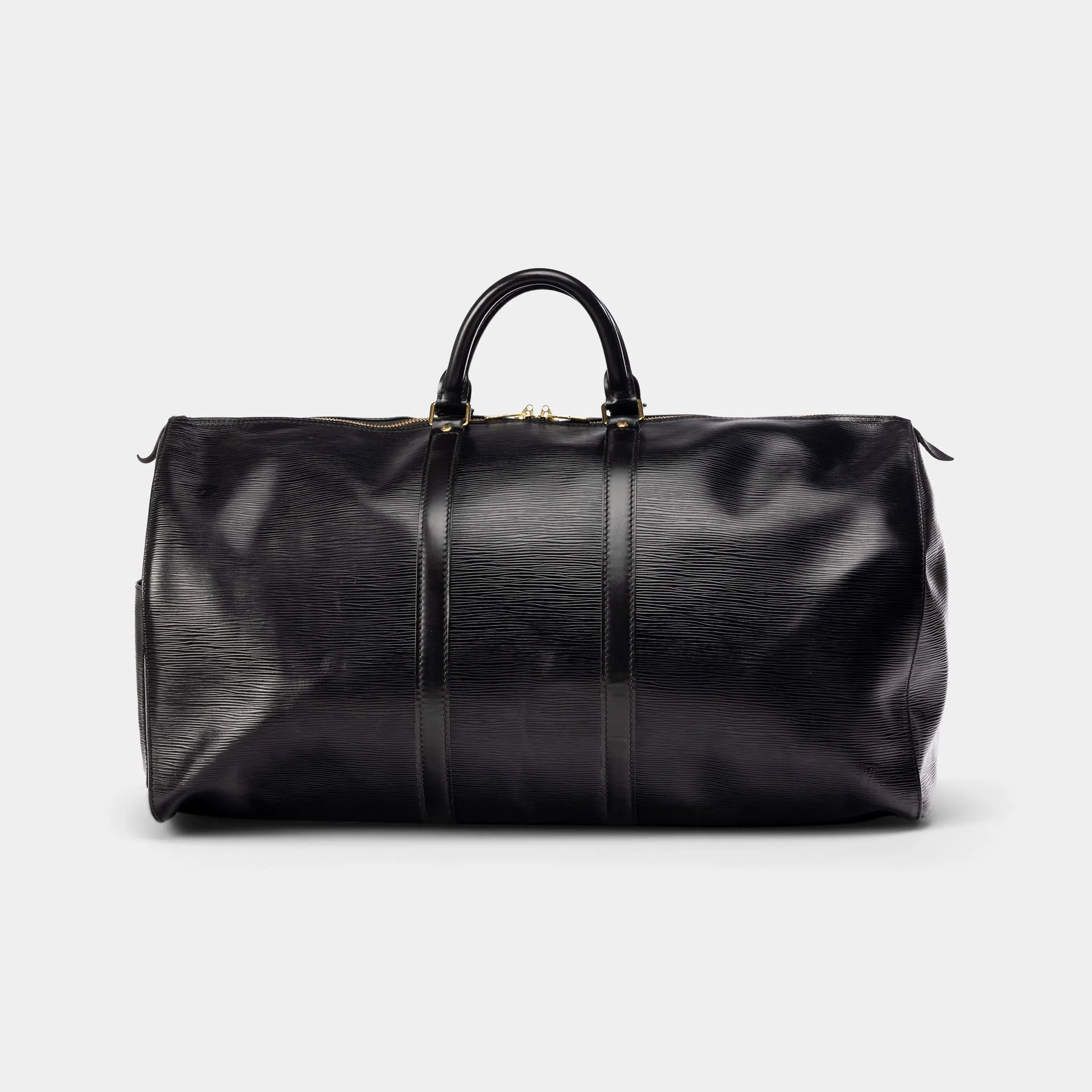 Louis Vuitton Black Epi Keepall 55 Weekender