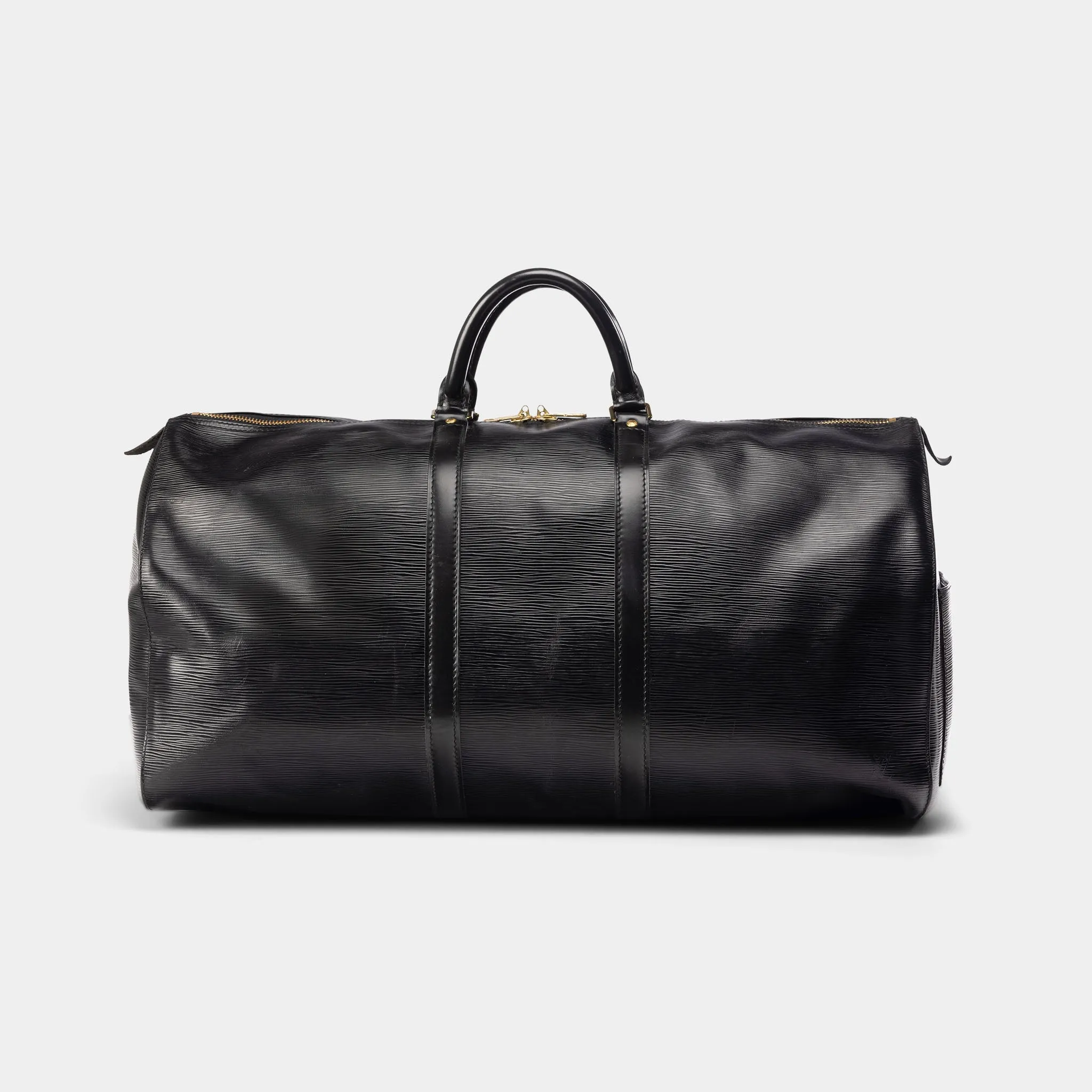 Louis Vuitton Black Epi Keepall 55 Weekender