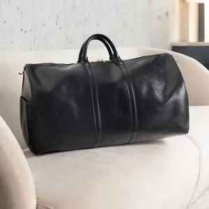 Louis Vuitton Black Epi Keepall 55 Weekender