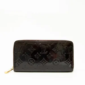 Louis Vuitton Burgundy Monogram Vernis Long Zip Wallet