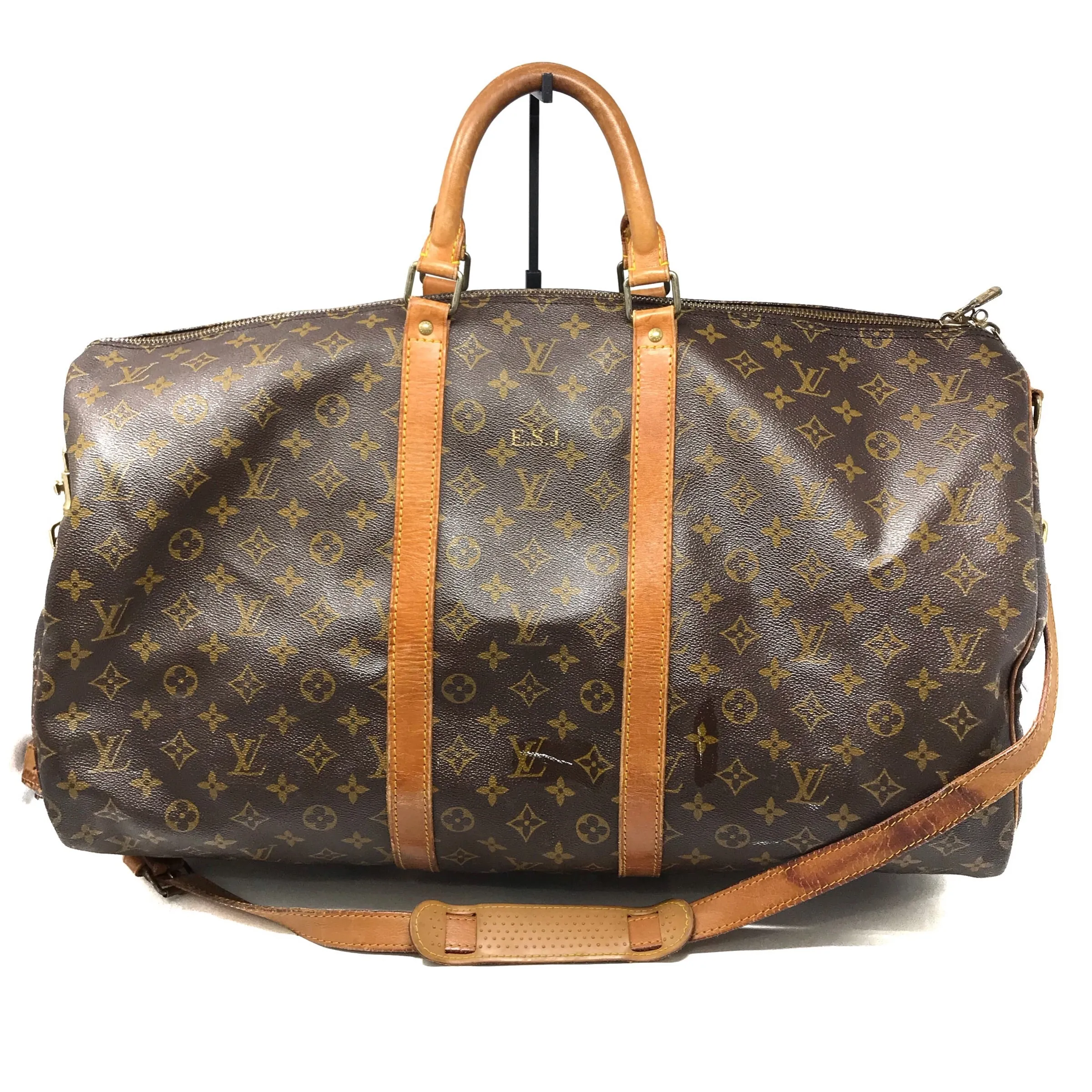 Louis Vuitton Monogram Keepall Travel Duffel Bag Size 55