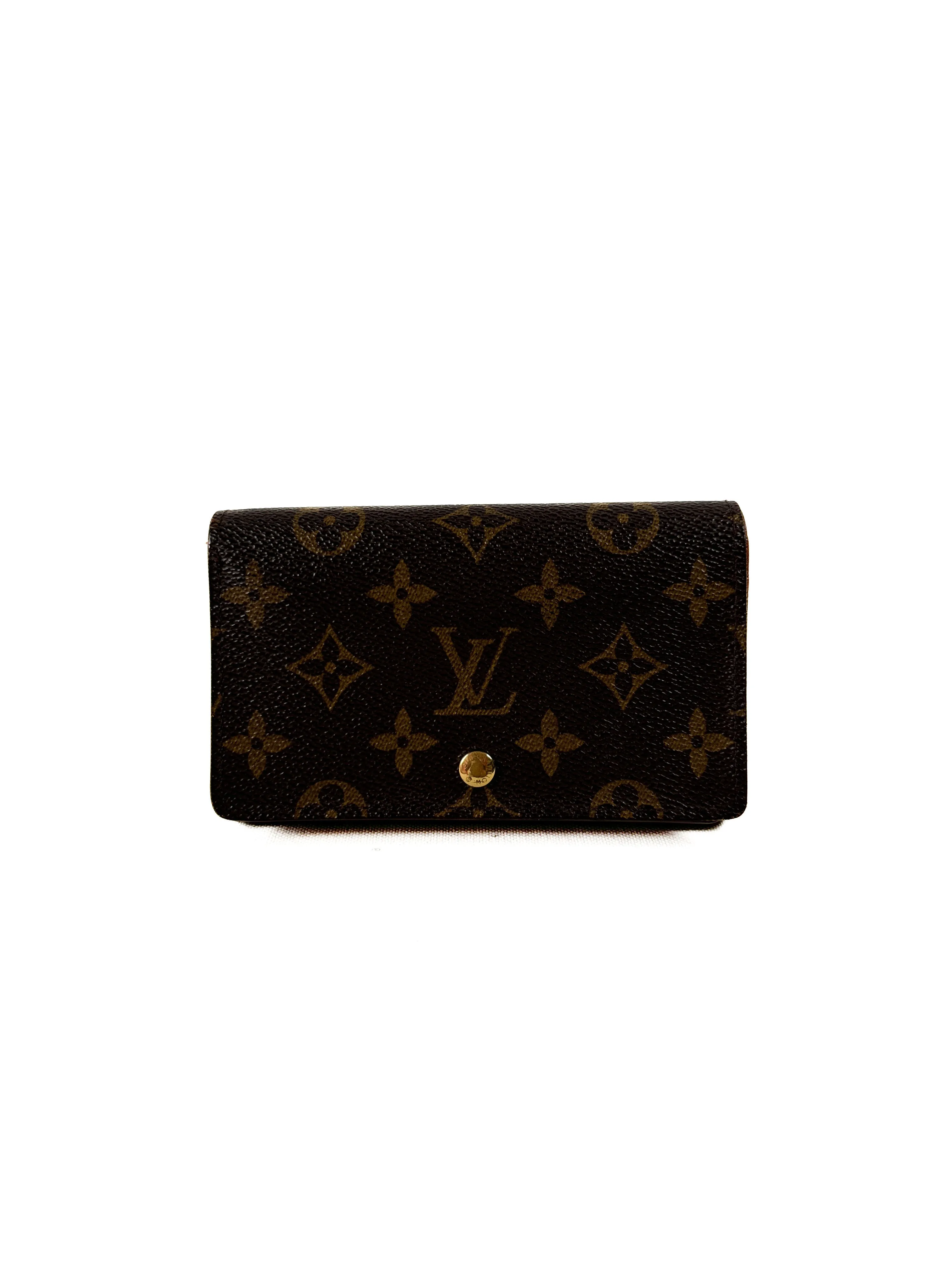 Louis Vuitton Monogram Porte Monnaie Billets Tresor Wallet RA1907 **as is**