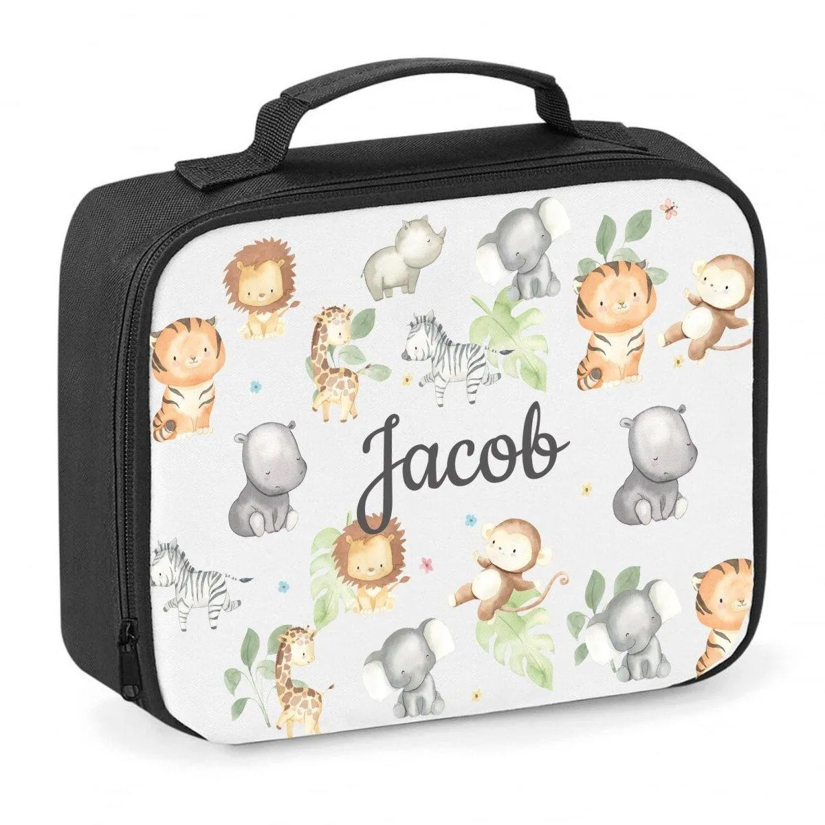 Lunch Bag Personalised Childs Jungle, Safari Lunch Bag, School Lunch Bag, Jungle Kids Lunch Bag, Nursery Lunch Bag