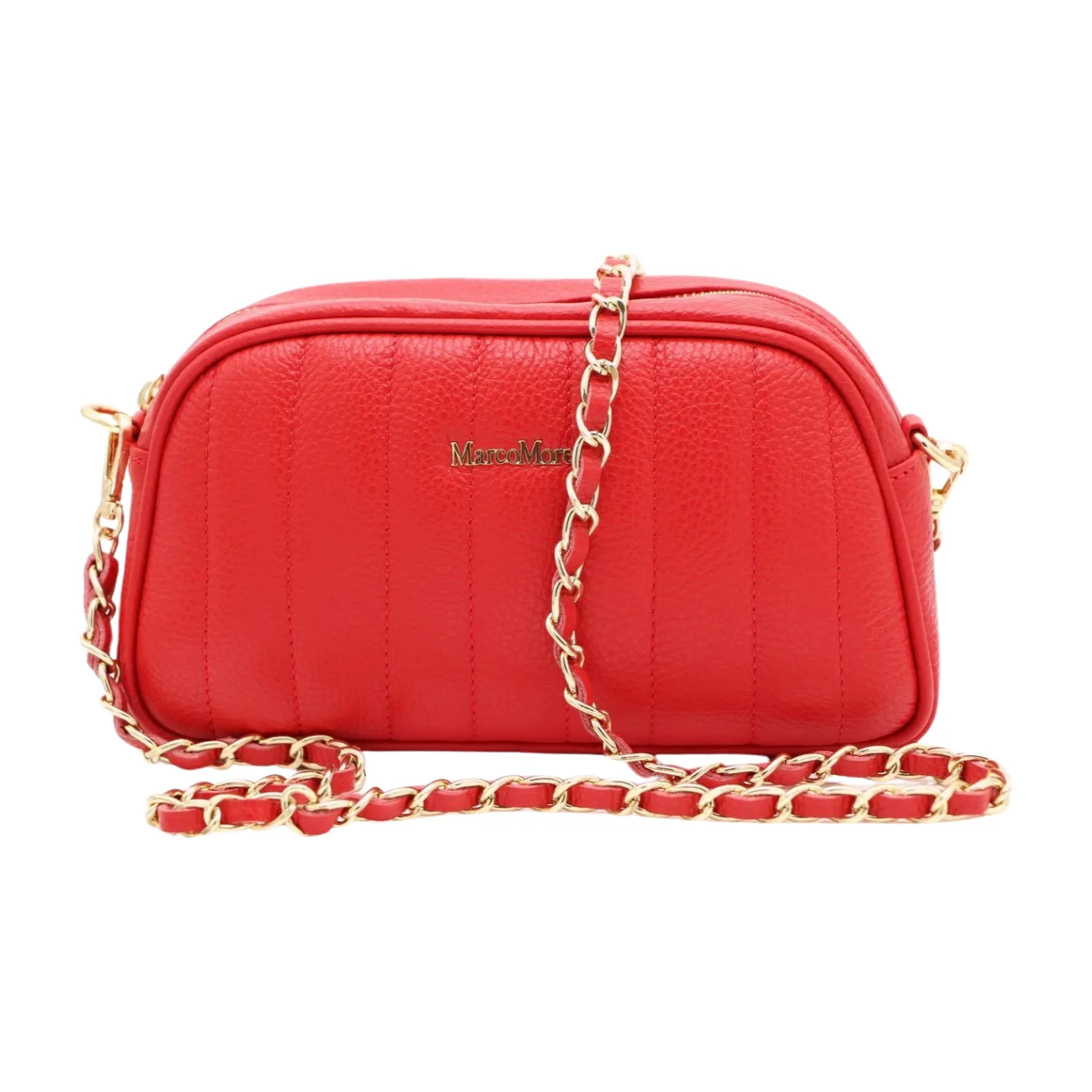 Marco Moreo Red Leather Quilted Crossbody Bag 1860