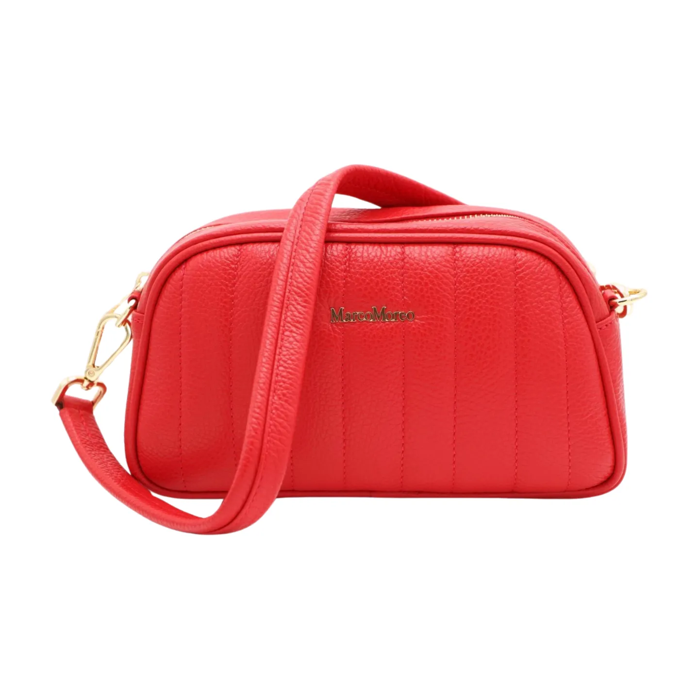 Marco Moreo Red Leather Quilted Crossbody Bag 1860