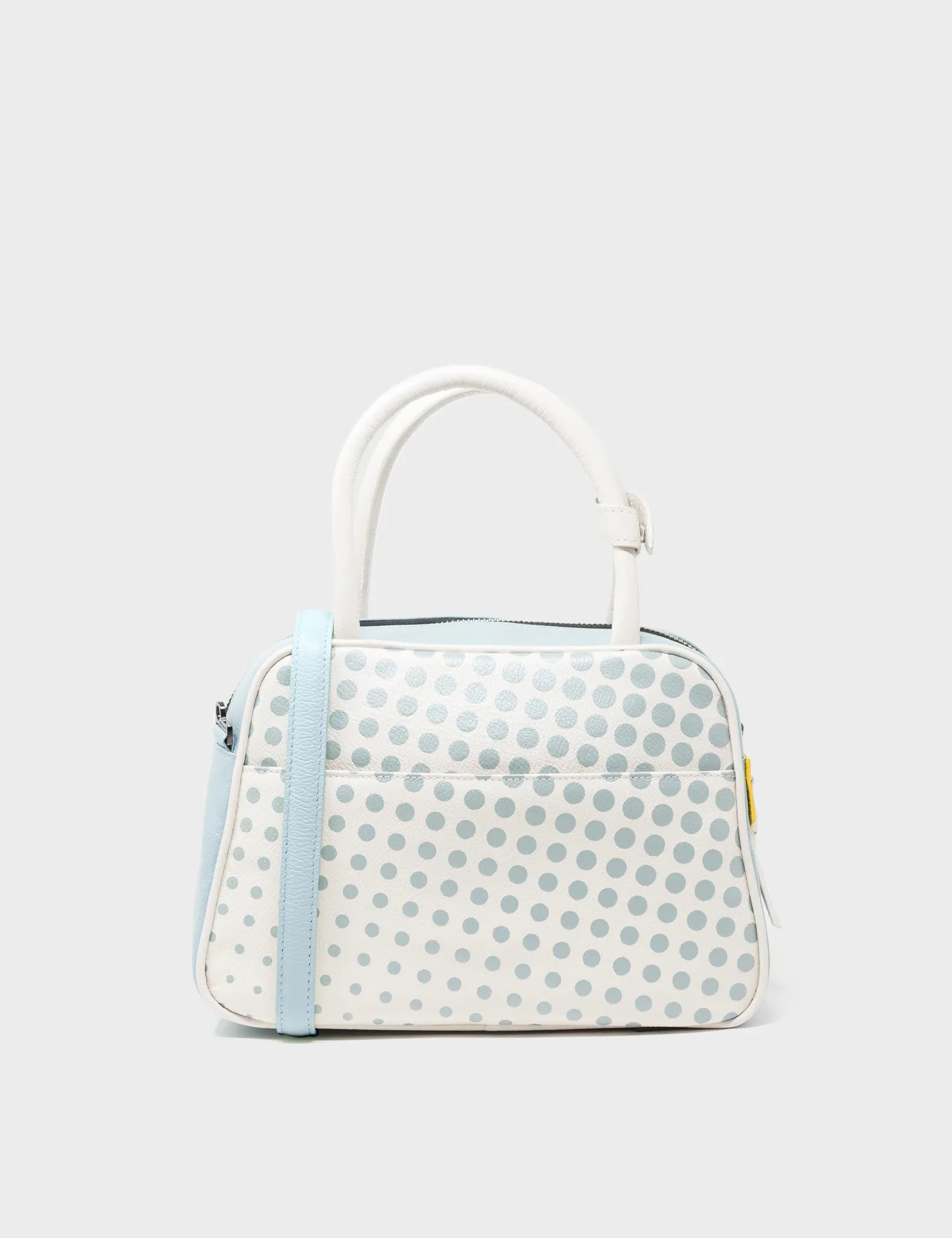 Marino Medium Cream Crossbody Leather Bag - Herocity Print