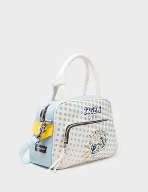 Marino Medium Cream Crossbody Leather Bag - Herocity Print