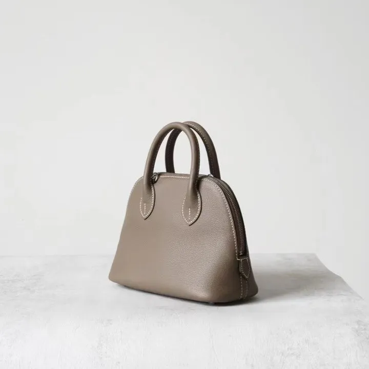 Mini Emma Luxurious Two-way Premium Italian Leather Bag | Handcrafted Full-grain Eve Calf Leather Shoulder Bag