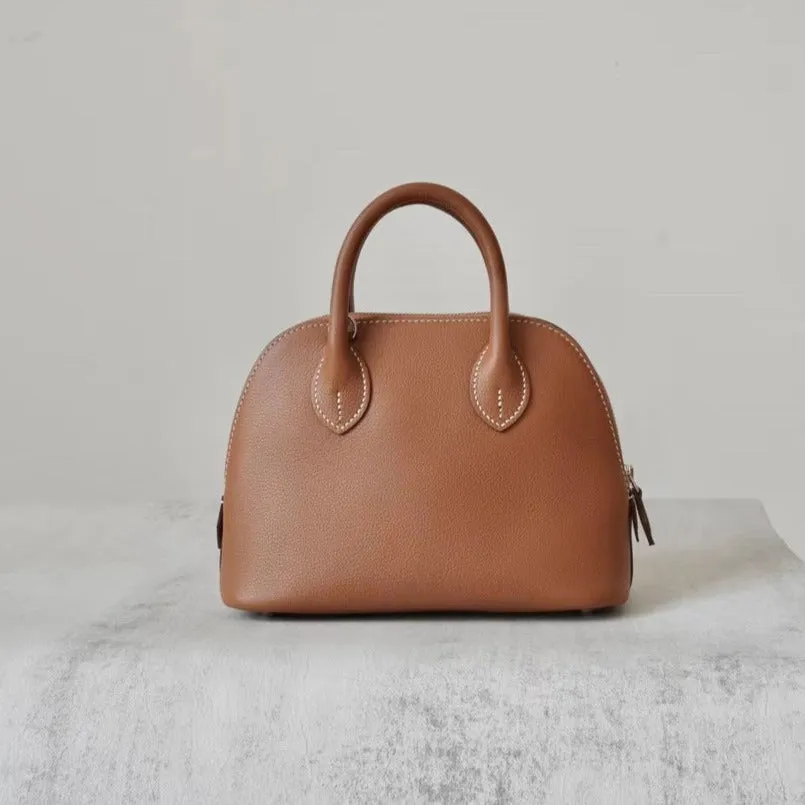 Mini Emma Luxurious Two-way Premium Italian Leather Bag | Handcrafted Full-grain Eve Calf Leather Shoulder Bag