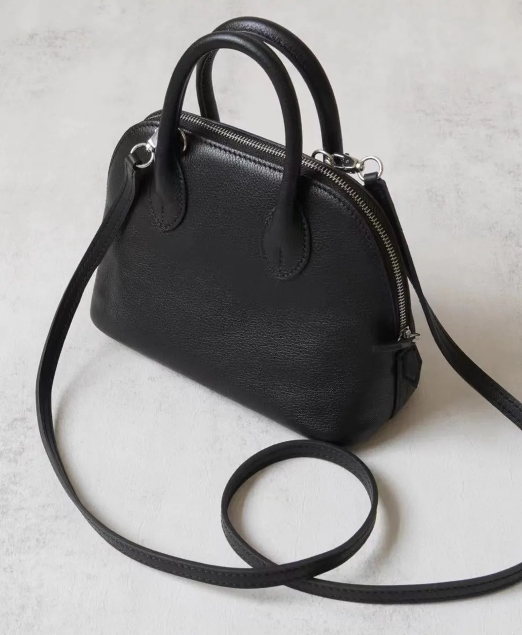 Mini Emma Luxurious Two-way Premium Italian Leather Bag | Handcrafted Full-grain Eve Calf Leather Shoulder Bag