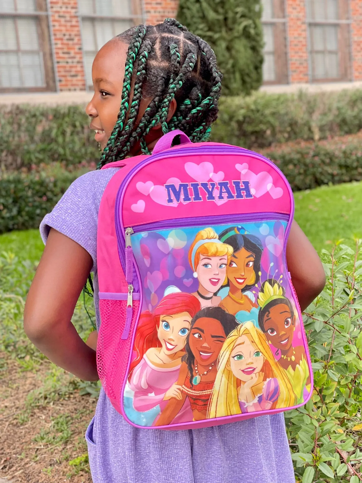 Personalized 16 Inch School Backpack - Princess Squad